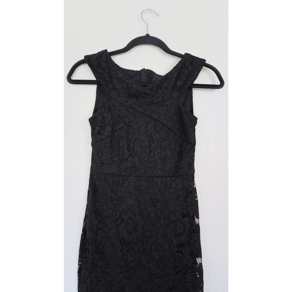 AX Paris Women's Black Lace Bodycon Sleeveless Midi Dress. Size 8 - Picture 3 of 13